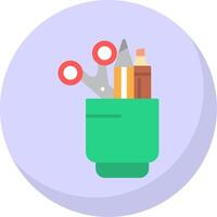 Stationery Flat Bubble Icon vector