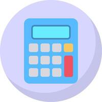 calculadora plano burbuja icono vector