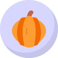 Pumpkin Flat Bubble Icon vector