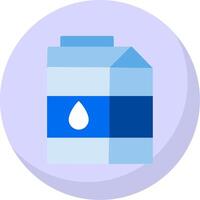 Leche plano burbuja icono vector