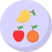 Fruits Flat Bubble Icon vector