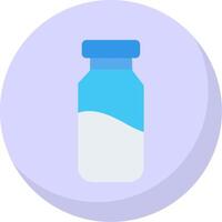 Milk Jar Flat Bubble Icon vector