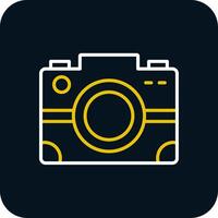 Camera Line Red Circle Icon vector