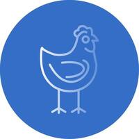 Chicken Flat Bubble Icon vector