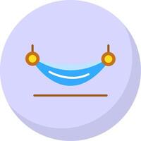 Hammock Flat Bubble Icon vector