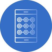 Lock Pattern Flat Bubble Icon vector