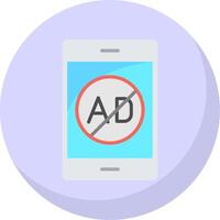 Ad Blocker Flat Bubble Icon vector