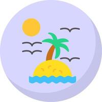 isla plano burbuja icono vector