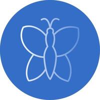mariposa plano burbuja icono vector