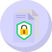 Privacy Policy Flat Bubble Icon vector