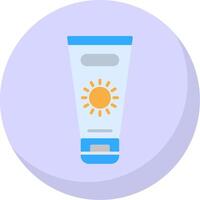 Sun Cream Flat Bubble Icon vector