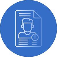 Personal Informsation Flat Bubble Icon vector