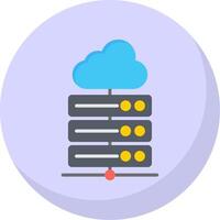 Hosting Server Flat Bubble Icon vector