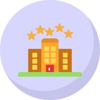 5 Stars Hotel Flat Bubble Icon vector