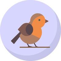 Bird Flat Bubble Icon vector
