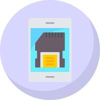 Sd Card Flat Bubble Icon vector