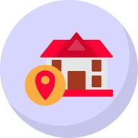 Location Flat Bubble Icon vector