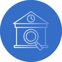 Find Home Flat Bubble Icon vector