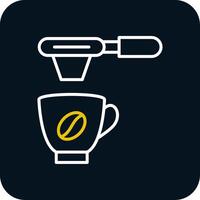 Filter Line Red Circle Icon vector