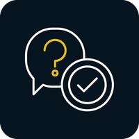 Question Line Red Circle Icon vector