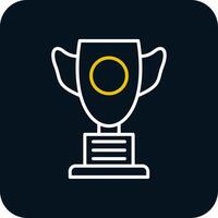 Trophy Line Red Circle Icon vector