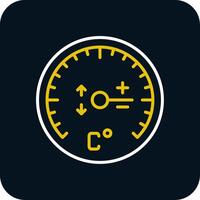 Gauge Line Red Circle Icon vector