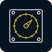 Timer Line Red Circle Icon vector