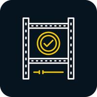 Movie Line Red Circle Icon vector