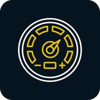 Gauge Line Red Circle Icon vector