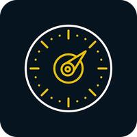 Timer Line Red Circle Icon vector