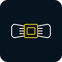 Bow Line Red Circle Icon vector