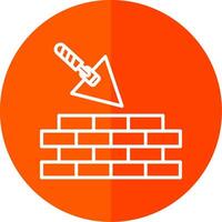 Brickwork Line Red Circle Icon vector