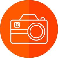 Photography Line Red Circle Icon vector