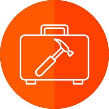 Toolkit Line Red Circle Icon vector
