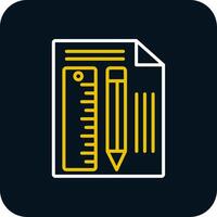 Measuring Tool Line Red Circle Icon vector