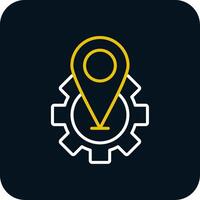 Location Line Red Circle Icon vector