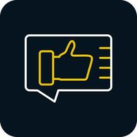 Good Feedback Line Red Circle Icon vector