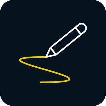 escritura línea rojo circulo icono vector