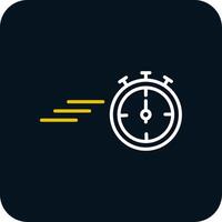 Timer Line Red Circle Icon vector