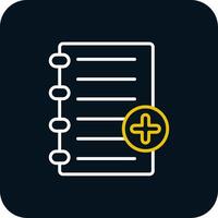 Document Line Red Circle Icon vector