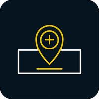 Location Line Red Circle Icon vector