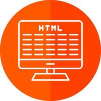 Web Development Line Red Circle Icon vector