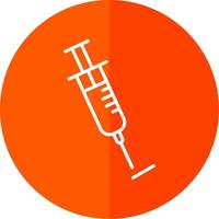 Syringe Line Red Circle Icon vector