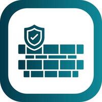 Wall Security Glyph Gradient Corner Icon vector