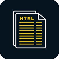 Html File Line Red Circle Icon vector