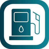 Fuel Station Glyph Gradient Corner Icon vector