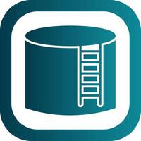 Storage Tank Glyph Gradient Corner Icon vector