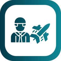 Air Engineer Glyph Gradient Corner Icon vector