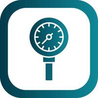 Pressure Meter Glyph Gradient Corner Icon vector