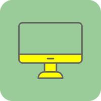 Monitor Glyph Gradient Corner Icon vector